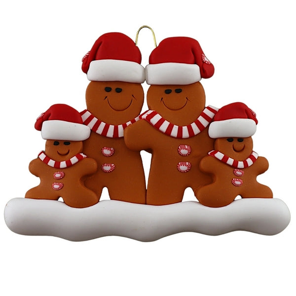 Personalized Family of 4 Gingerbread Ornament | Ornamentopia | boogie + birdie