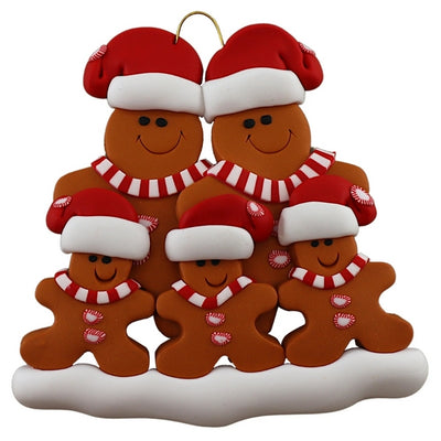 Personalized Family of 5 Gingerbread Ornament | Ornamentopia | boogie + birdie