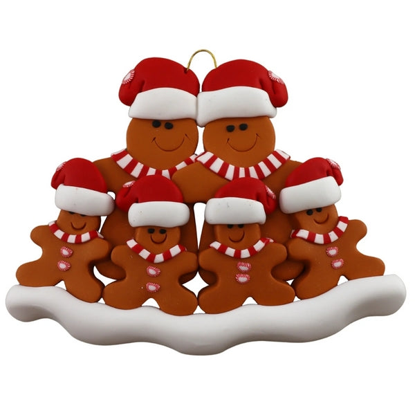 Personalized Family of 6 Gingerbread Ornament | Ornamentopia | boogie + birdie