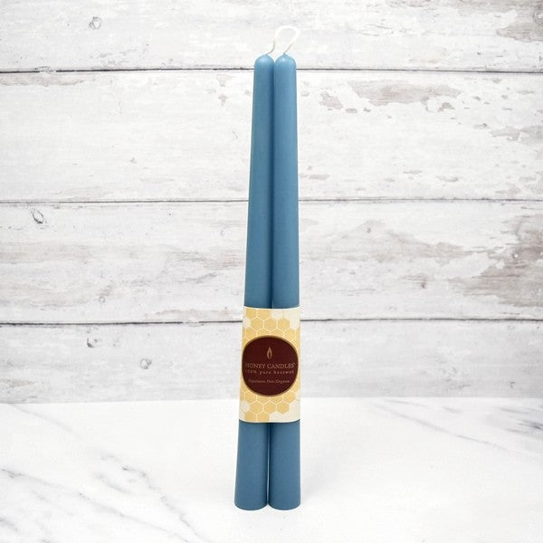 Glacier Teal Beeswax Taper Candles