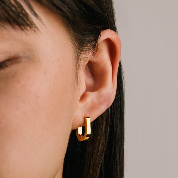 Gold Maya Paperclip Waterproof Hoop Earrings | Lover’s Tempo | boogie + birdie
