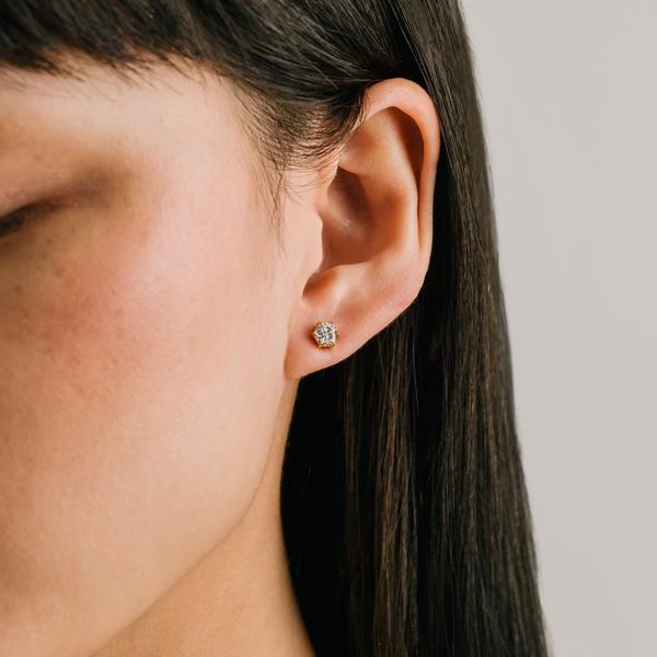Gold Sol CZ Waterproof Stud Earrings | Lover's Tempo | boogie + birdie