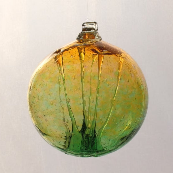 Gold & Green Glass Spirit Ball | Kitras Glassworks | boogie + birdie