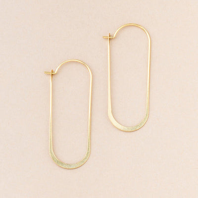 Refined Gold Cosmic Oval Drop Earrings | Scout | boogie + birdie