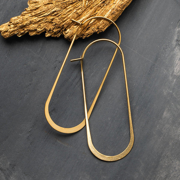 Refined Gold Cosmic Oval Drop Earrings | Scout | boogie + birdie