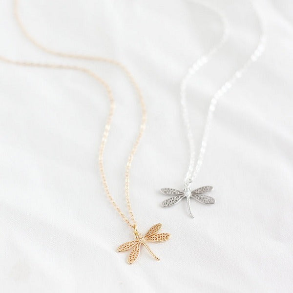 Gold Dragonfly Necklace | Birch Jewellery | boogie + birdie