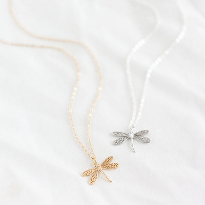 Gold Dragonfly Necklace | Birch Jewellery | boogie + birdie