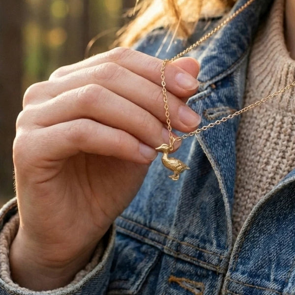Gold Duck Necklace | Birch Jewellery | boogie + birdie