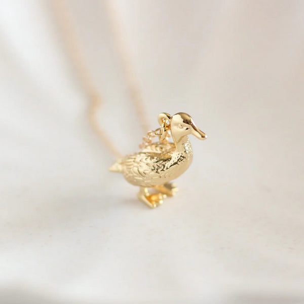 Gold Duck Necklace | Birch Jewellery | boogie + birdie