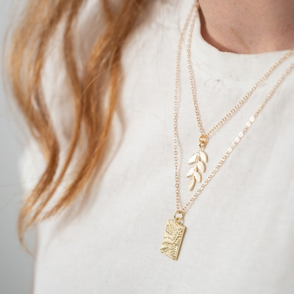 Gold Elegant Fern Leaf Necklace | Birch Jewellery | boogie + birdie