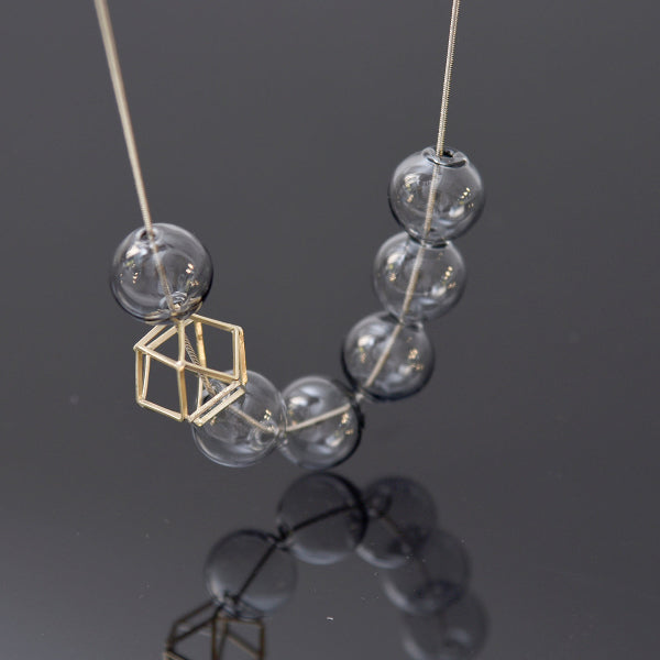 Gold & Grey Hex Hex Necklace | Pursuits | boogie + birdie