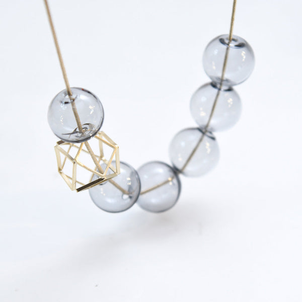 Gold & Grey Hex Hex Necklace | Pursuits | boogie + birdie