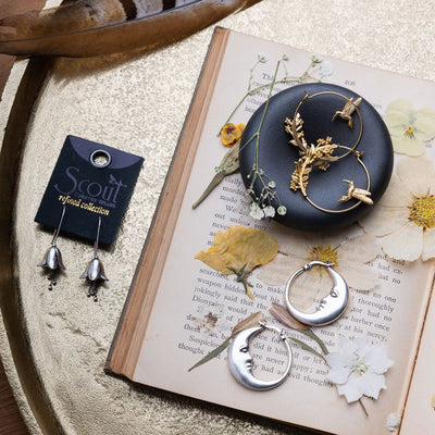 Refined Gold Hummingbird Hoop Earrings | Scout | boogie + birdie
