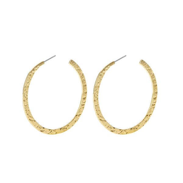 Gold Isla Hammered Hoop Earrings | BAMBU Jewellery | boogie + birdie

