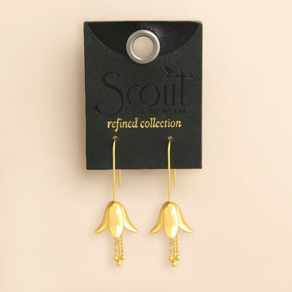 Refined Gold Lily Hoop Earrings | Scout | boogie + birdie