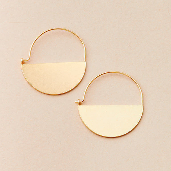 Refined Gold Lunar Hoop Earrings | Scout | boogie + birdie
