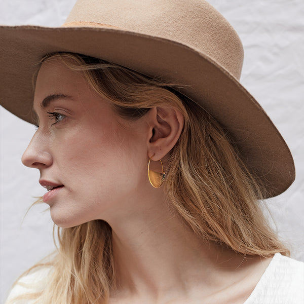 Refined Gold Lunar Hoop Earrings | Scout | boogie + birdie