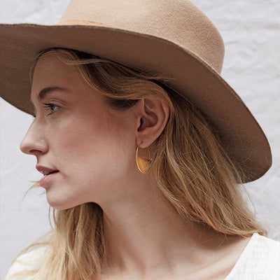 Refined Gold Lunar Hoop Earrings | Scout | boogie + birdie