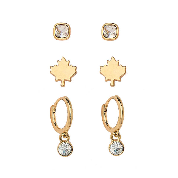 Gold Maple Leaf Mix & Match Earring Set | Foxy Originals | boogie + birdie