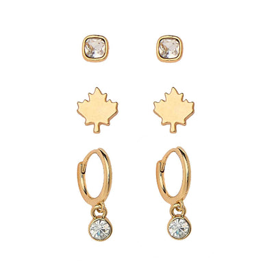 Gold Maple Leaf Mix & Match Earring Set | Foxy Originals | boogie + birdie