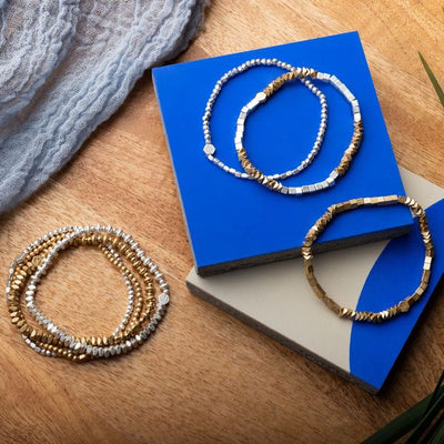 Mini Geometric Gold Stacking Bracelet | Scout | boogie + birdie