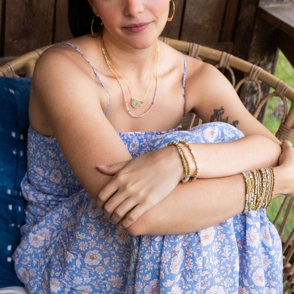 Mini Geometric Gold Stacking Bracelet | Scout | boogie + birdie