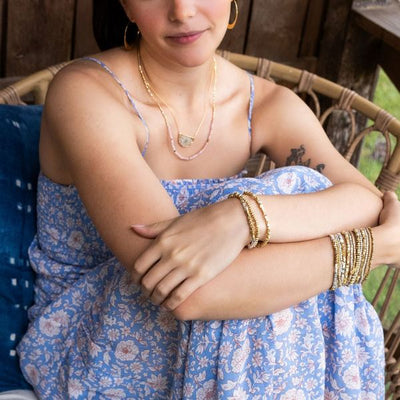 Mini Geometric Gold Stacking Bracelet | Scout | boogie + birdie