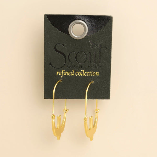 Refined Gold Swallow Hoop Earrings | Scout | boogie + birdie