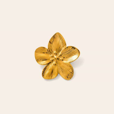 Gold Textured Flower Waterproof Brooch | Lover's Tempo | boogie + birdie