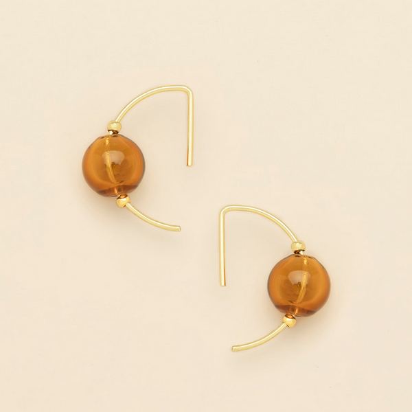 Refined Gold & Topaz Glass Hoop Earrings | Scout | boogie + birdie