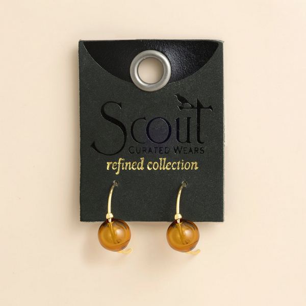 Refined Gold & Topaz Glass Hoop Earrings | Scout | boogie + birdie