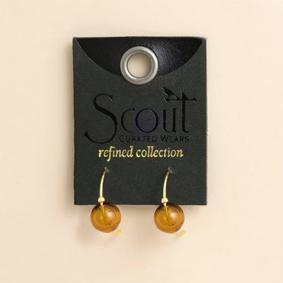 Refined Gold & Topaz Glass Hoop Earrings | Scout | boogie + birdie