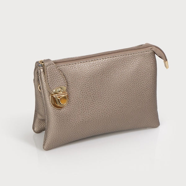 Gold with Gold Clasp Multi-Pocket Crossbody Bag | Bags | boogie + birdie