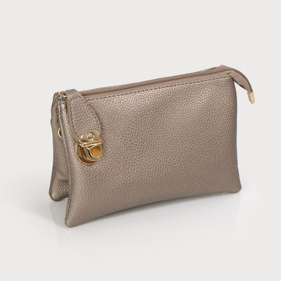 Gold with Gold Clasp Multi-Pocket Crossbody Bag | Bags | boogie + birdie