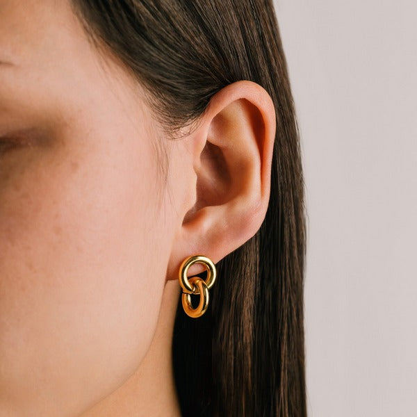 Linx Gold Drop Earrings (1WP-SP25015-GLD) | Lover’s Tempo | boogie + birdie