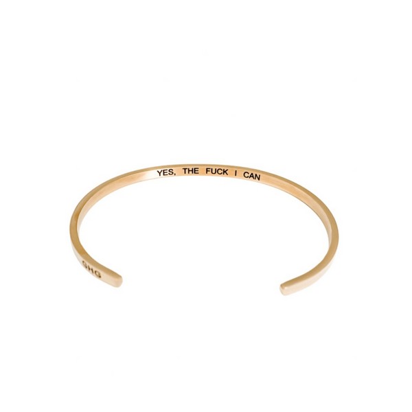 Gold Yes, That F*%k I Can Bangle | GHG | boogie + birdie