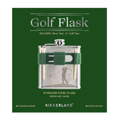 Stainless Steel Golf Flask | Kikkerland | boogie + birdie