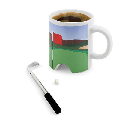 Golf Mug with Putter Ballpoint Pen | Kikkerland | boogie + birdie