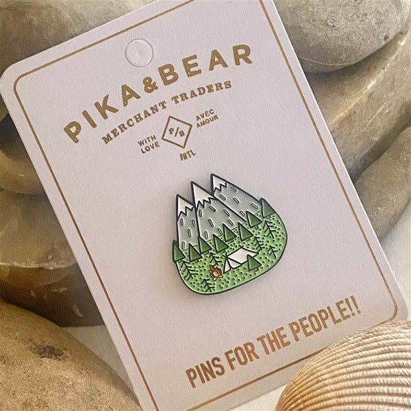 Gone Campin' Enamel Pin (P19CAMP) | Pika & Bear | boogie + birdie
