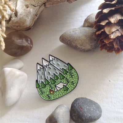 Gone Campin' Enamel Pin (P19CAMP) | Pika & Bear | boogie + birdie