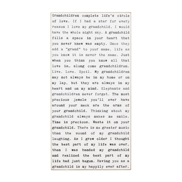 Grandchildren Typewriter Wall Art | Cedar Mountain Studios | boogie + birdie