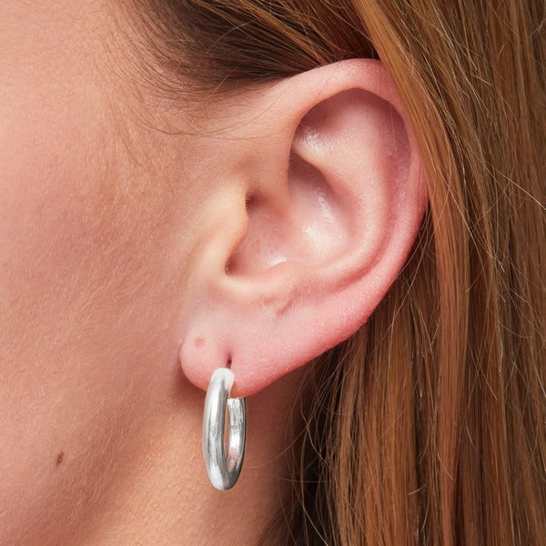 Silver Grand Hoop Earrings (CH101S) | Foxy Originals | boogie+birdie