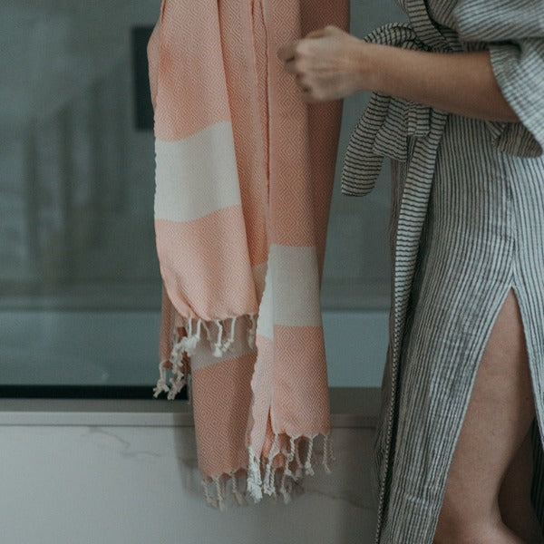 Grapefruit Diamond Turkish Towel | Pokoloko | boogie + birdie