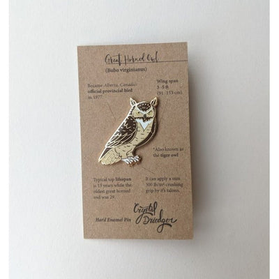 Great Horned Owl Enamel Pin | Crystal Driedger | boogie + birdie