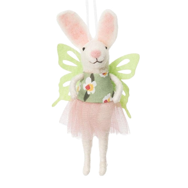 Bunny with Green Wings Felt Ornament | Shop a selection of ornaments at boogie + birdie