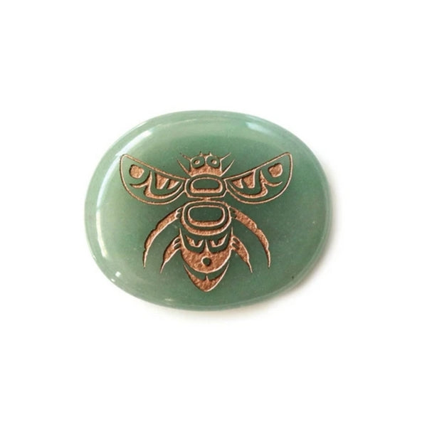 Green Aventurine Bee Spirit Stone - Haisla/Heiltsuk | Native Northwest | boogie + birdie