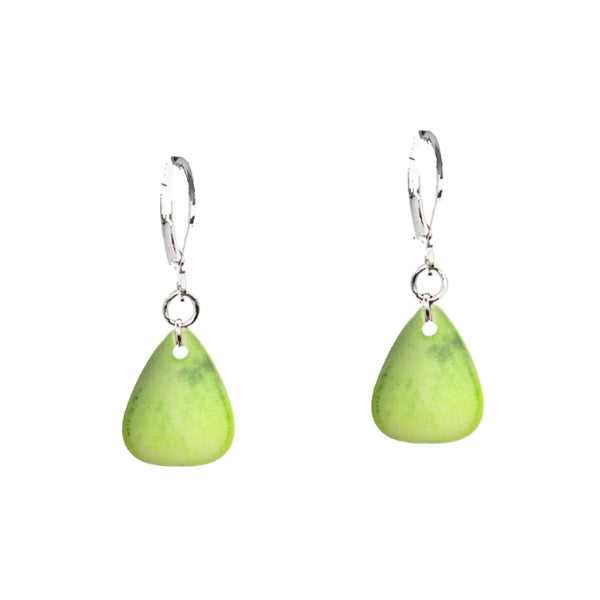 Green Petal Drop Earrings | Osmose Jewellery | boogie + birdie
