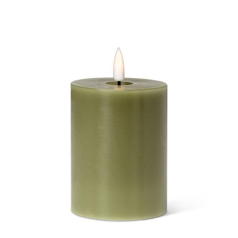 Flameless LED Green Pillar Candle | Decor | boogie + birdie