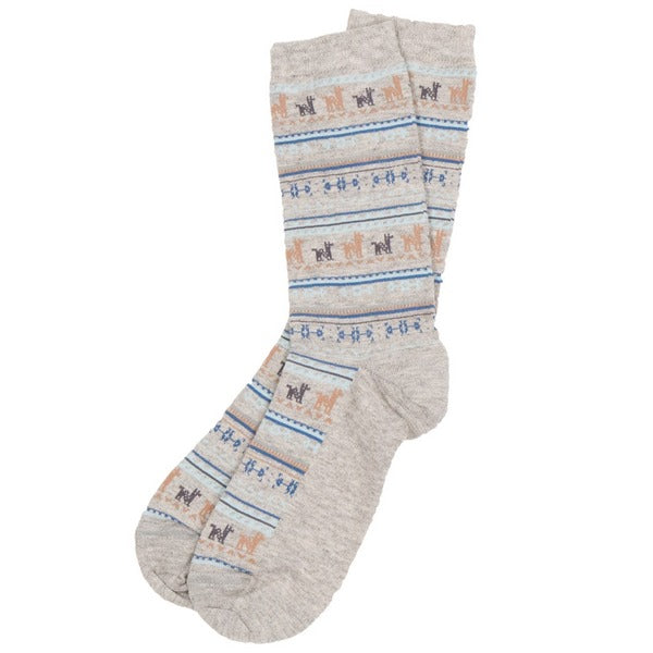Grey Alpaca Print Socks | Pokoloko | boogie + birdie


