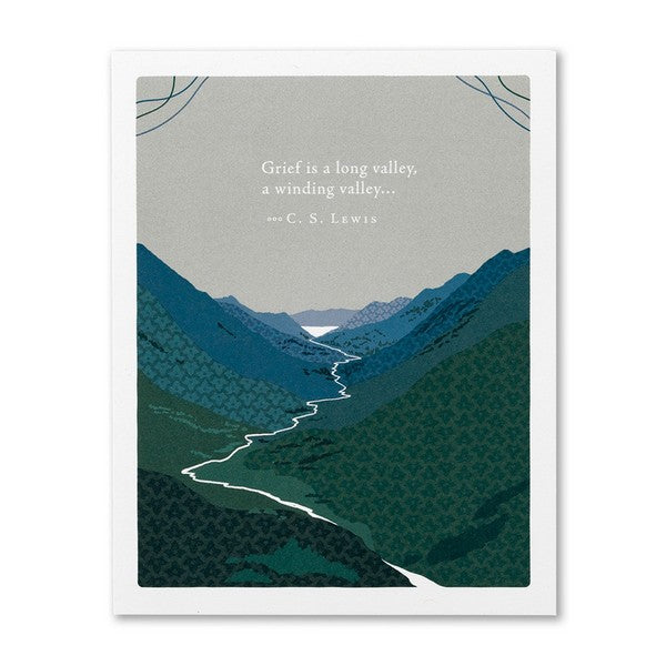Grief is a long Valley Sympathy Card | Compendium | boogie + birdie
